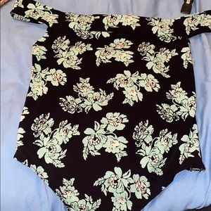 Floral Bodysuit with a Back Cutout